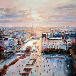 Rooftop Reverie by Tom Butler - Limited Edition on Paper sized 16x16 inches. Available from Whitewall Galleries